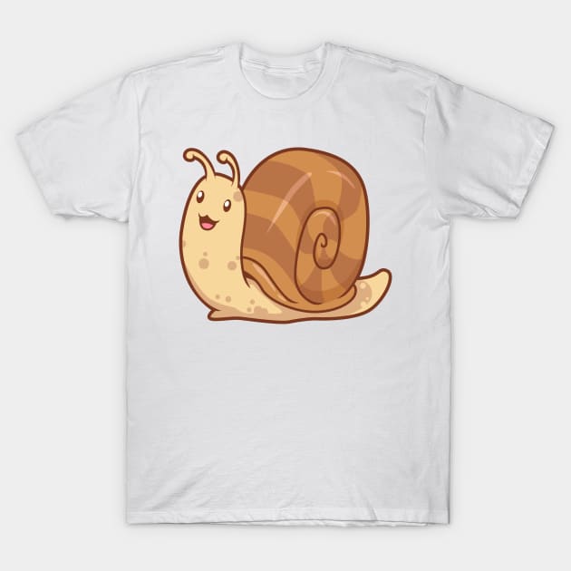 Kawaii snail T-Shirt by Modern Medieval Design